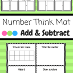 Number Think Mat (Counting, Addition &amp; Subtraction) | Math regarding Printable Multiplication Strategy Mat