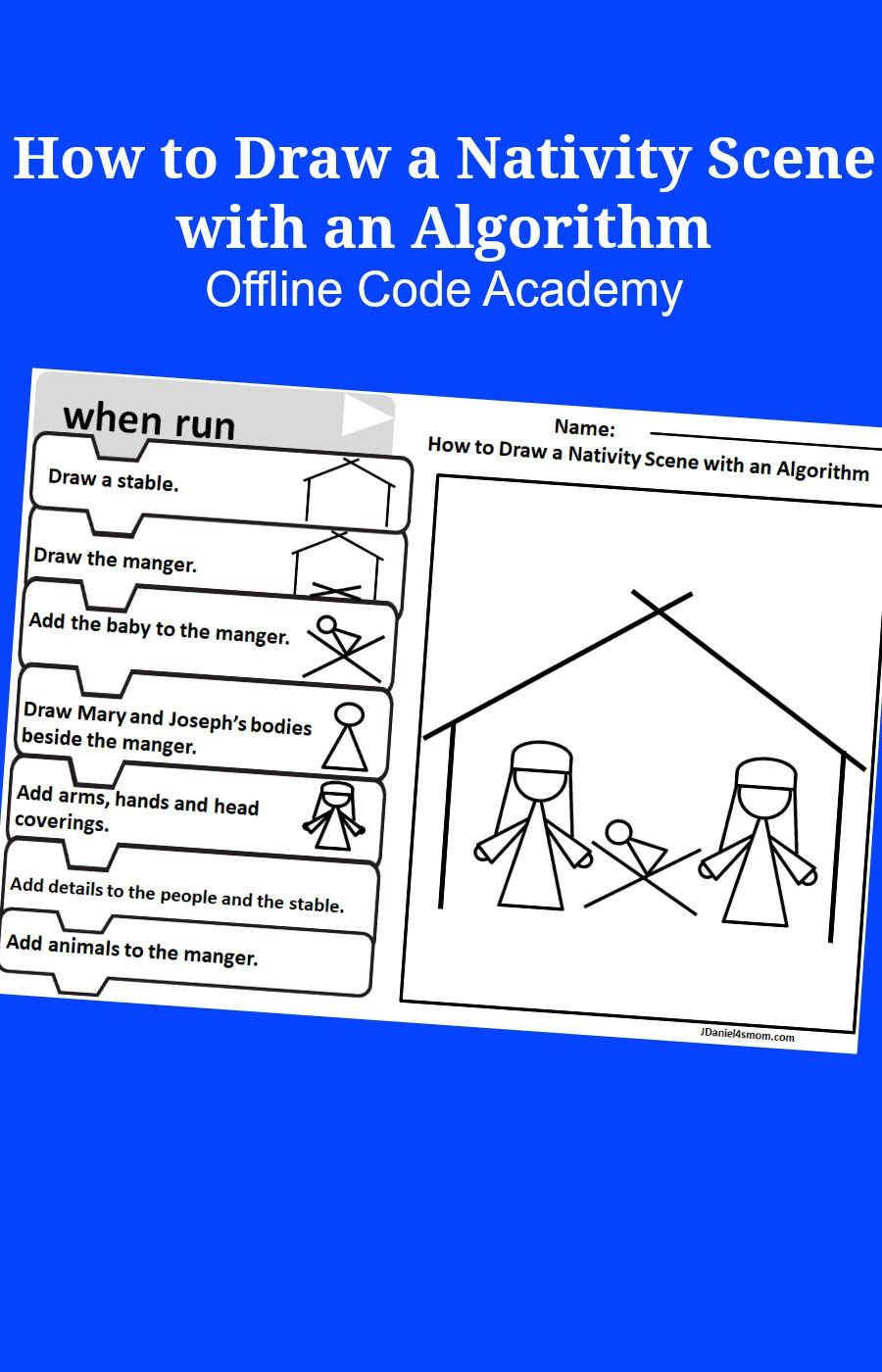 Offline Coding Academy- How To Draw A Nativity Scene With An regarding Multiplication Worksheets Rudolph Academy