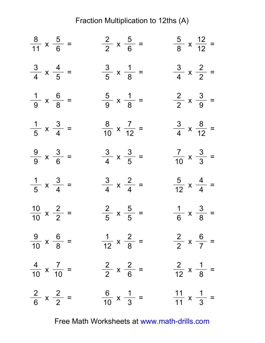 Old Fractions Multiplication Worksheets regarding Worksheets Multiplication Of Fractions