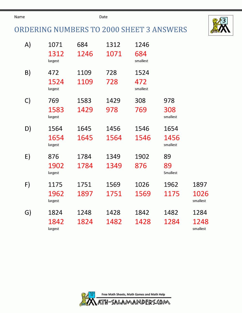 Ordering 4 Digit Numbers Worksheets 3Rd Grade in Multiplication Worksheets Year 4 Free Ordering 4 Digit Numbers Worksheets 3Rd Grade in Multiplication Worksheets Year 4 Free