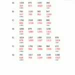 Ordering 4 Digit Numbers Worksheets 3Rd Grade with regard to Multiplication Worksheets Number Line