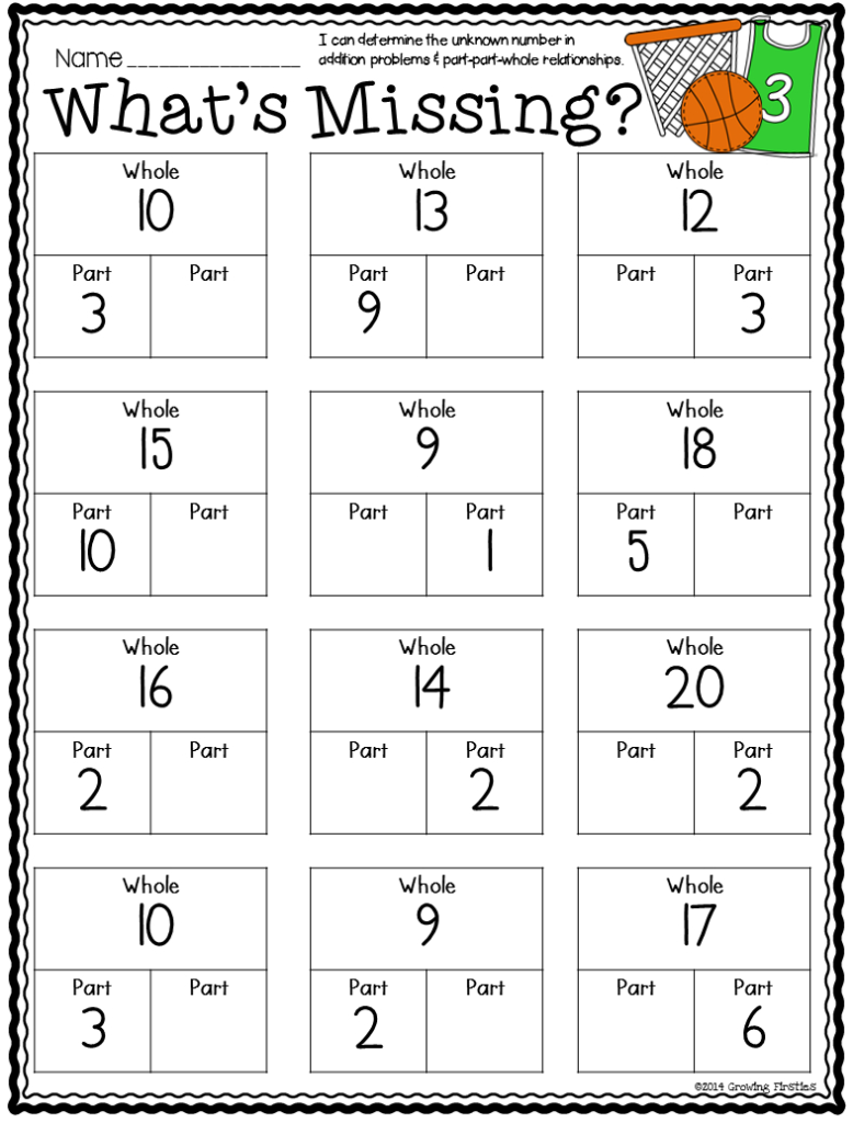 Part Part Whole And March Printables | First Grade Math For Printable 2&#039;s Multiplication Quiz