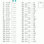 Pin On Dean's Worksheets in Printable Multiplication By 11