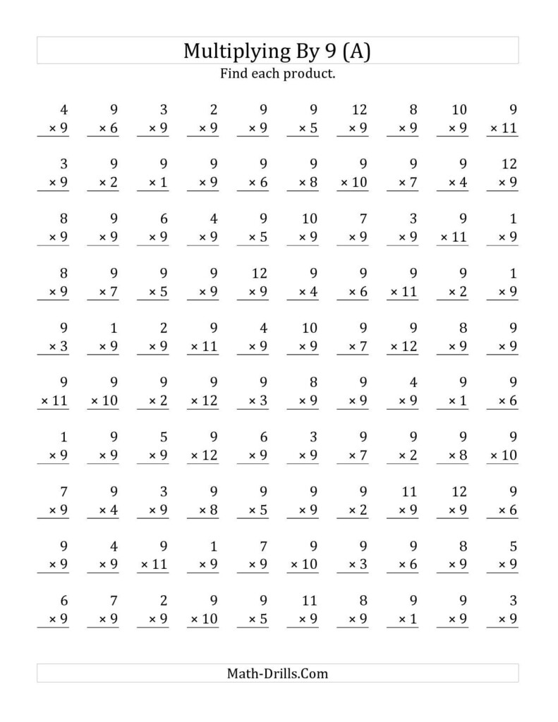 Pin On Math Projects In Printable Multiplication Worksheets Grade 9