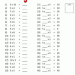 Pin On Math Within Multiplication Worksheets 5 Times Tables