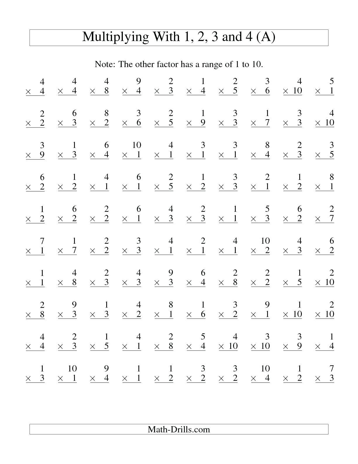 Pinpoonam Gupta On Math Sheet | Multiplication within Printable 100 Multiplication Facts Worksheet
