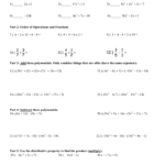 Polynomials Worksheet #1 with Worksheets About Multiplication Of Polynomials