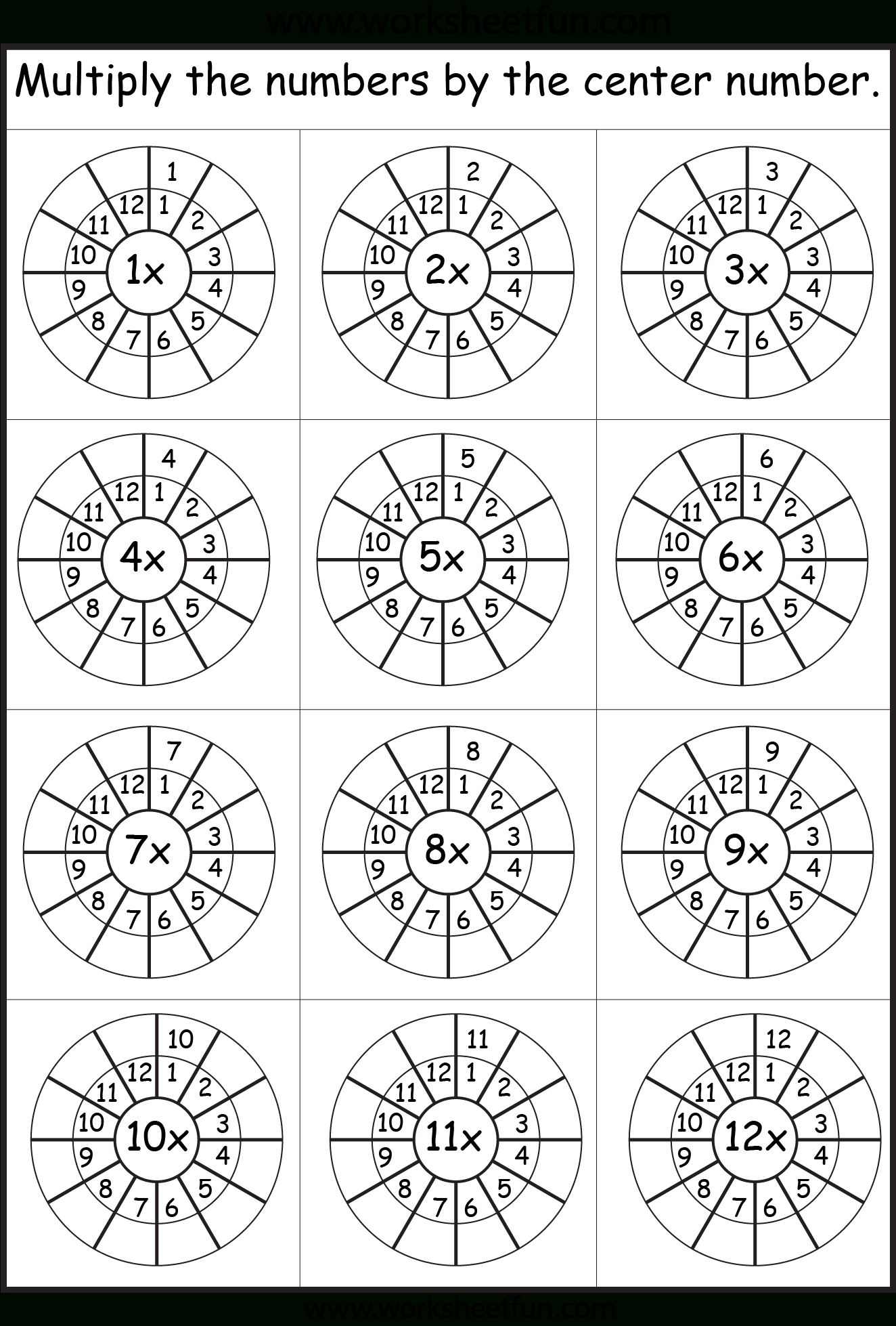 Practice 1-12 Times Table On One Worksheet - Free! | Mathe with regard to Multiplication Worksheets Random Order