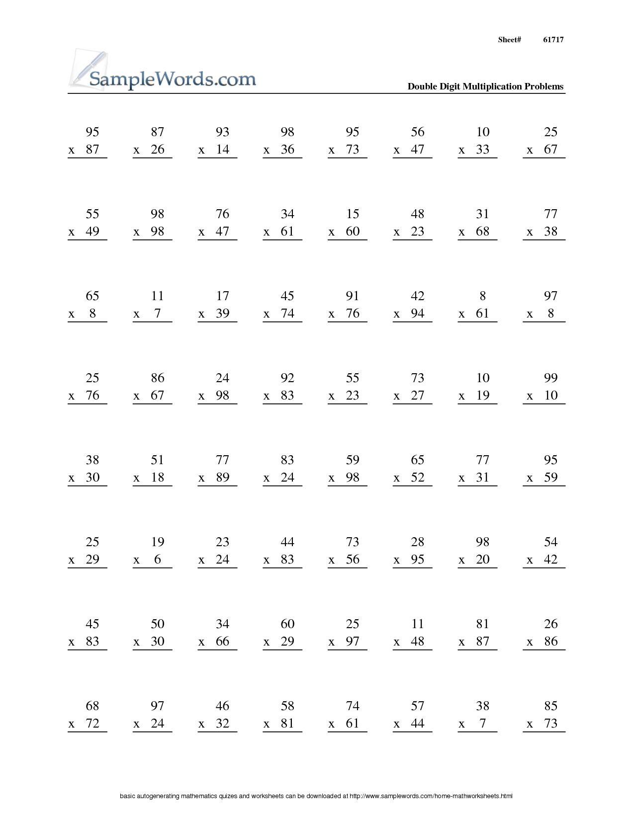 Practice Division Worksheets | Printable Worksheets And regarding Printable Multiplication Worksheets 50 Problems