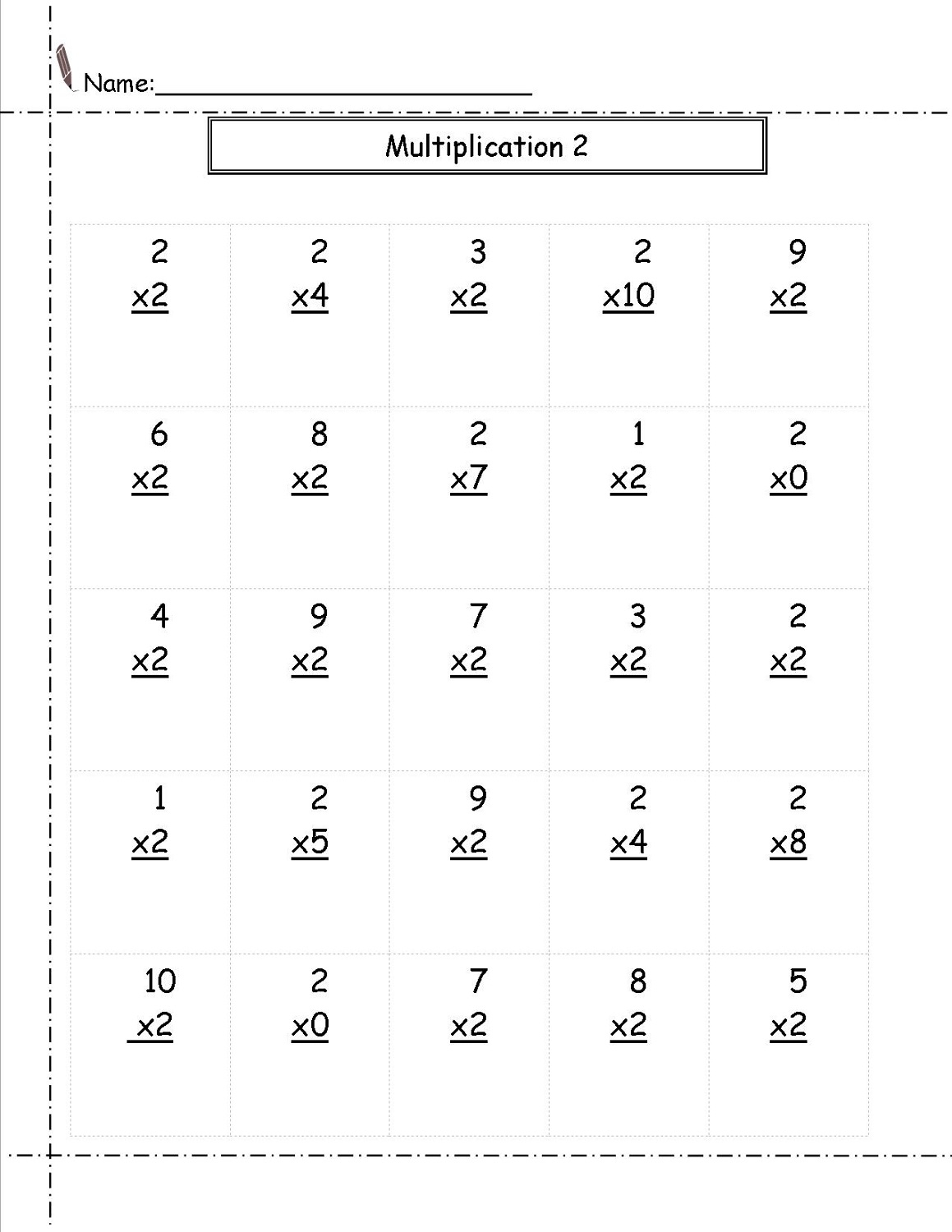 Printable 2 Times Table Worksheets | Activity Shelter with Printable 2 Multiplication Table
