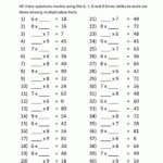 Printable 6 7 8 9 Times Tables Sheet For 4Th Grader | K5 throughout Multiplication Worksheets K5