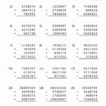 Printable Addition Worksheets 5Th Grade regarding Multiplication Worksheets Large Numbers