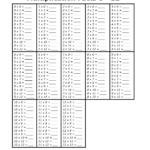 Printable Blank Multiplication Facts | Multiplication Facts Pertaining To Printable Multiplication Flash Cards 7