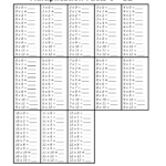 Printable Blank Multiplication Table 0 12 Inside Free Printable Multiplication Quiz 0 12