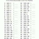 Printable Division Sheets in Multiplication Worksheets 60 Problems