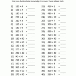 Printable Division Sheets Regarding Printable Multiplication Test 50 Questions