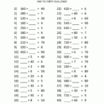 Printable Division Sheets within Multiplication Worksheets 4Th Grade