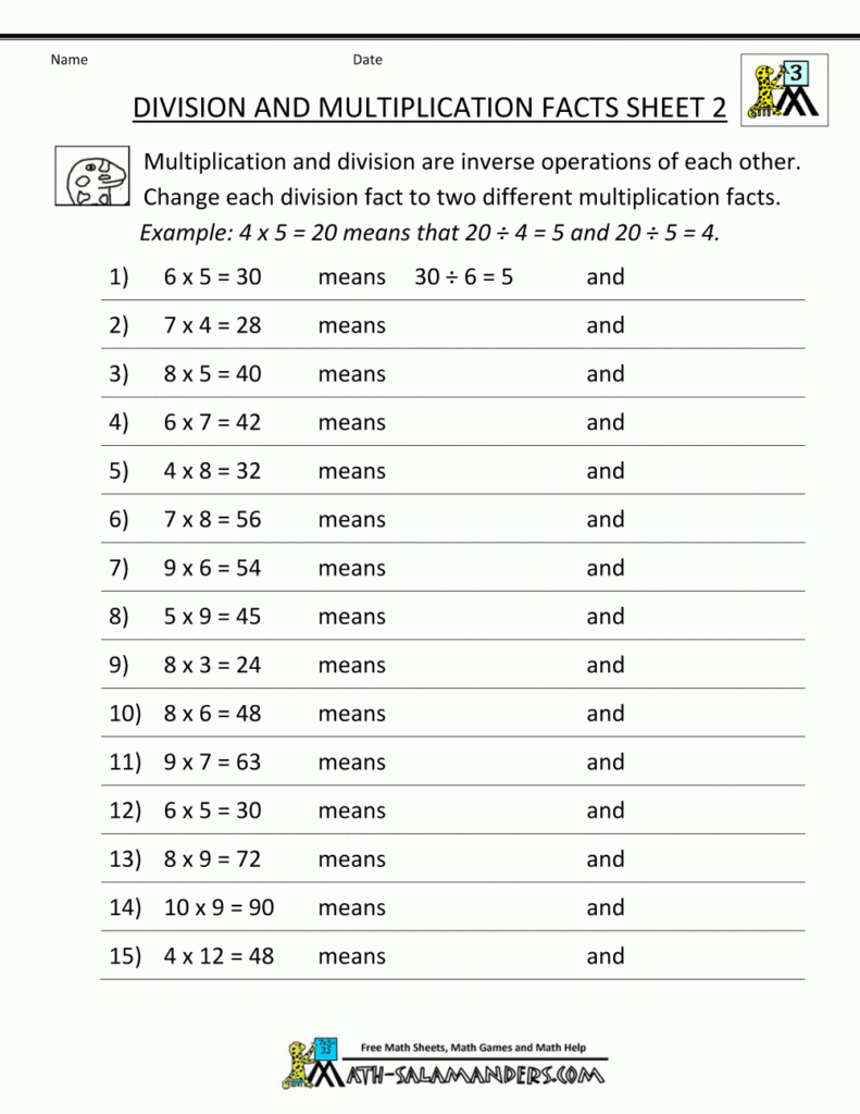 Printable Division Worksheets 3Rd Grade With Regard To Printable Multiplication And Division Worksheets Printable Division Worksheets 3Rd Grade With Regard To Printable Multiplication And Division Worksheets