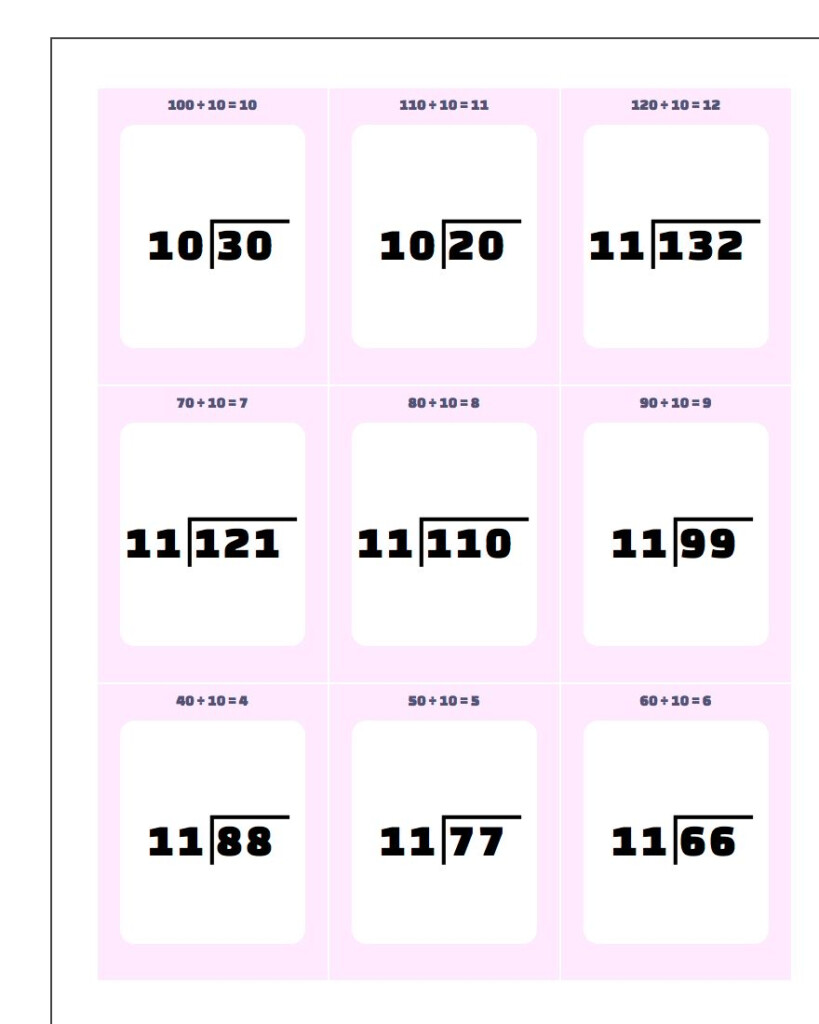 Printable Flash Cards Throughout Printable Multiplication And Division Flash Cards Printable Flash Cards Throughout Printable Multiplication And Division Flash Cards