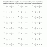 Printable Fraction Worksheets Multiplying Fractions 4 Pertaining To Printable Multiplication Of Fractions