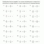 Printable Fraction Worksheets Multiplying Fractions 4 pertaining to Printable Multiplication Of Fractions