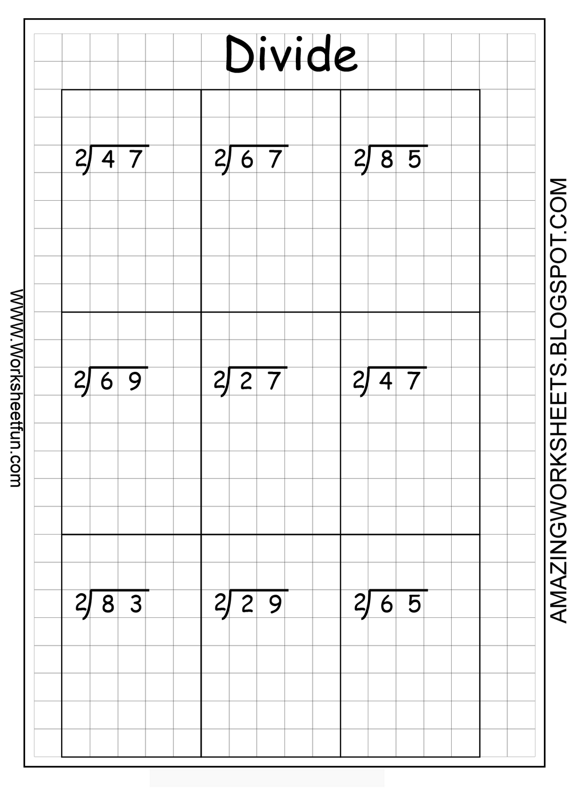 Printable Long Division Questions On Graph Paper | Long with regard to Multiplication Worksheets On Graph Paper