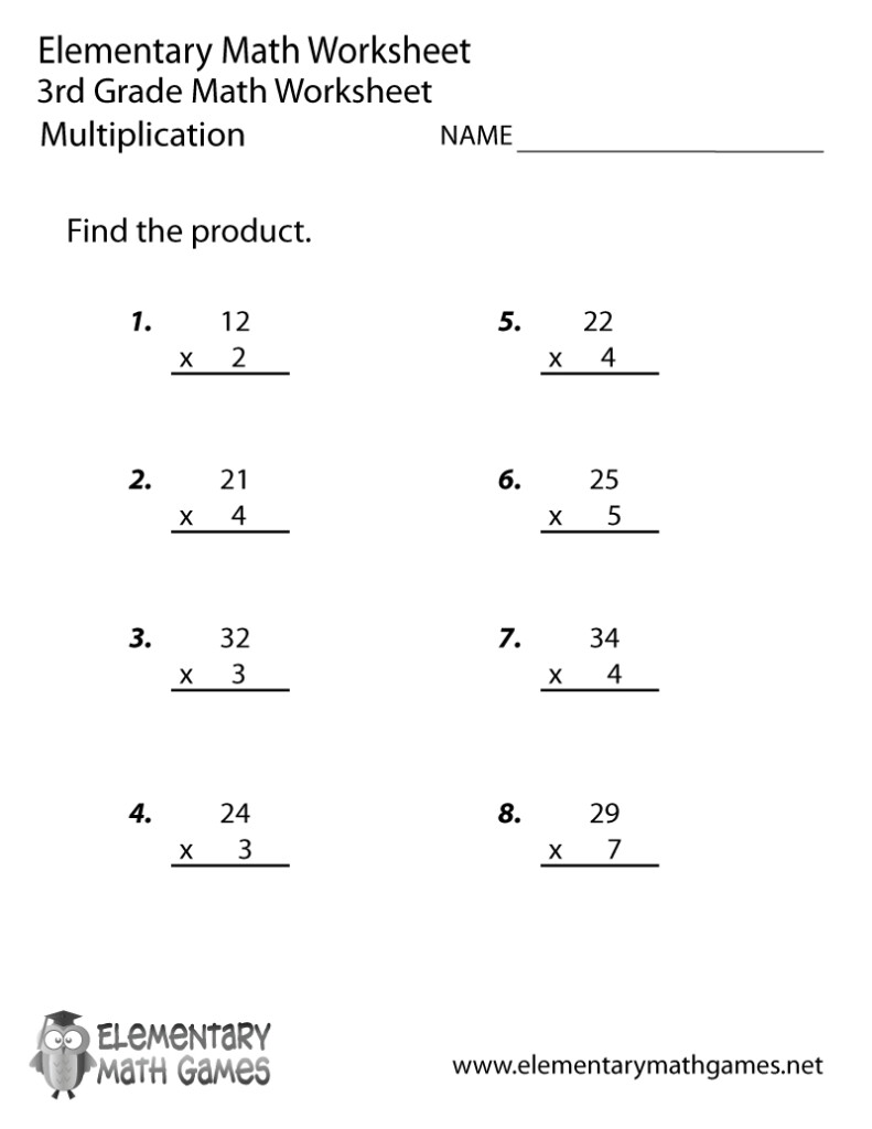 Printable Math Worksheets 3Rd Grade Multiplication – Prnt With Printable Multiplication Math Worksheets Printable Math Worksheets 3Rd Grade Multiplication – Prnt With Printable Multiplication Math Worksheets