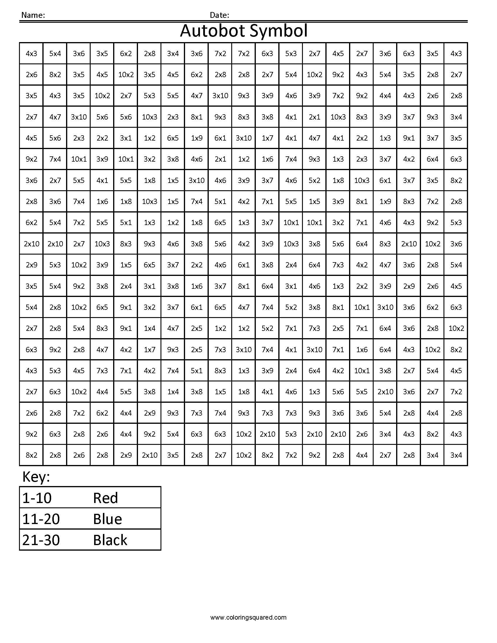 Printable Multiplication Color Worksheet | Multiplication throughout Printable Multiplication Colouring Hidden Pictures