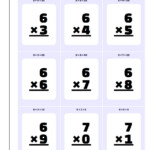 Printable Multiplication Flash Cards 1-12 for Printable Multiplication Flash Cards 6