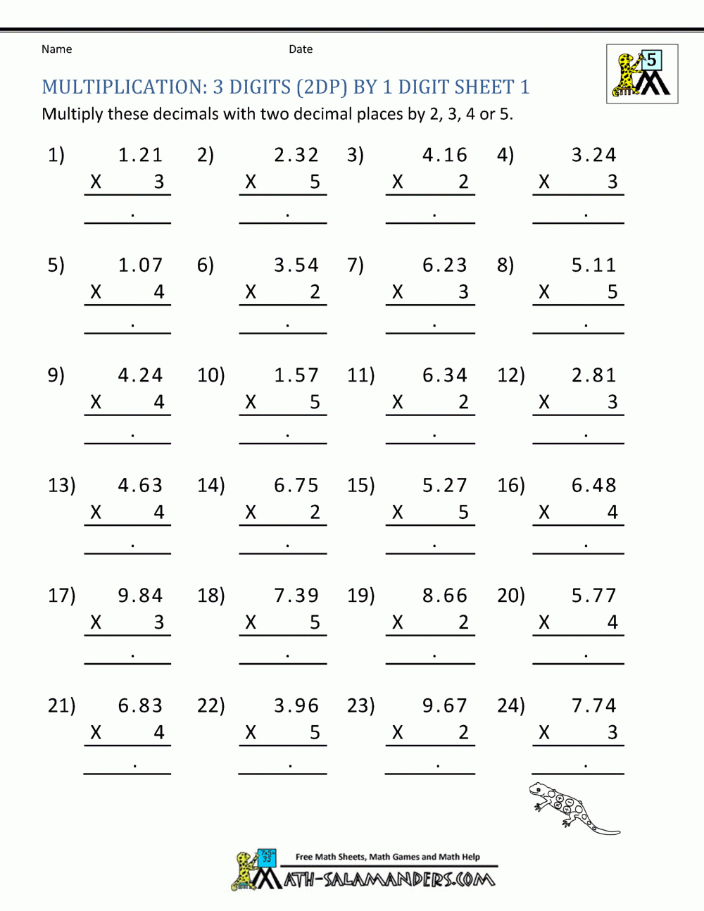 Printable Multiplication Sheet 5Th Grade for Multiplication Worksheets 5Th Grade Printable Multiplication Sheet 5Th Grade for Multiplication Worksheets 5Th Grade