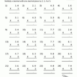 Printable Multiplication Sheets 5Th Grade for Worksheets Multiplication Decimals