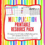 Printable Times Tables Games Pack Throughout Printable Multiplication Bingo Game