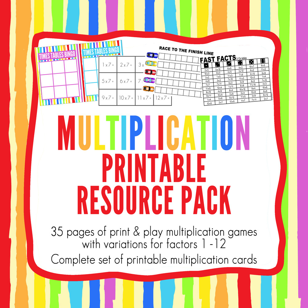 Printable Times Tables Games Pack throughout Printable Multiplication Bingo Game