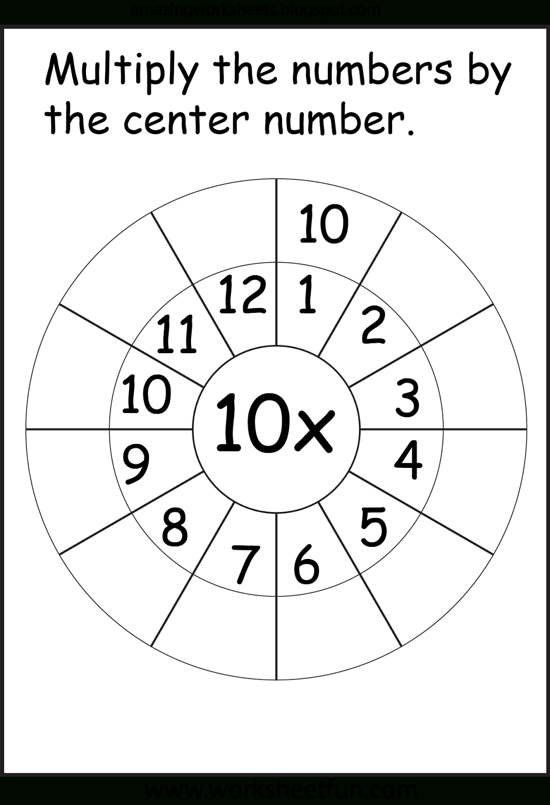 Replace X10 With X5 For Teaching Time Intervals Of 5 regarding Multiplication X10 Worksheets