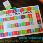 Roll And Make Whole (Adding Fractions Board Game pertaining to Printable Multiplication Board Games For 3Rd Grade