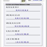 Roman Numeral Ordering (Random) with regard to Multiplication Worksheets Random Order