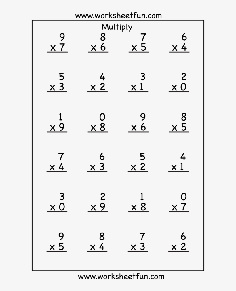 Single Digit Multiplication 4 Worksheets   4Th Grade Easy Intended For Multiplication Worksheets 4Th Grade