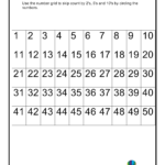 Skip Counting Number Grid 1- 50 Http://www.kidscanhavefun pertaining to Printable 50 Multiplication Facts Test