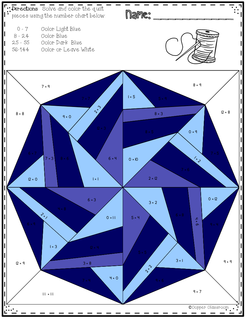 Snowflake Quilts Colorcode For Multiplication Facts Up with regard to Multiplication Worksheets Up To 12X12