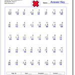 Spaceship Math Multiplication Worksheet X11 Any Number Times Inside Multiplication Worksheets X11