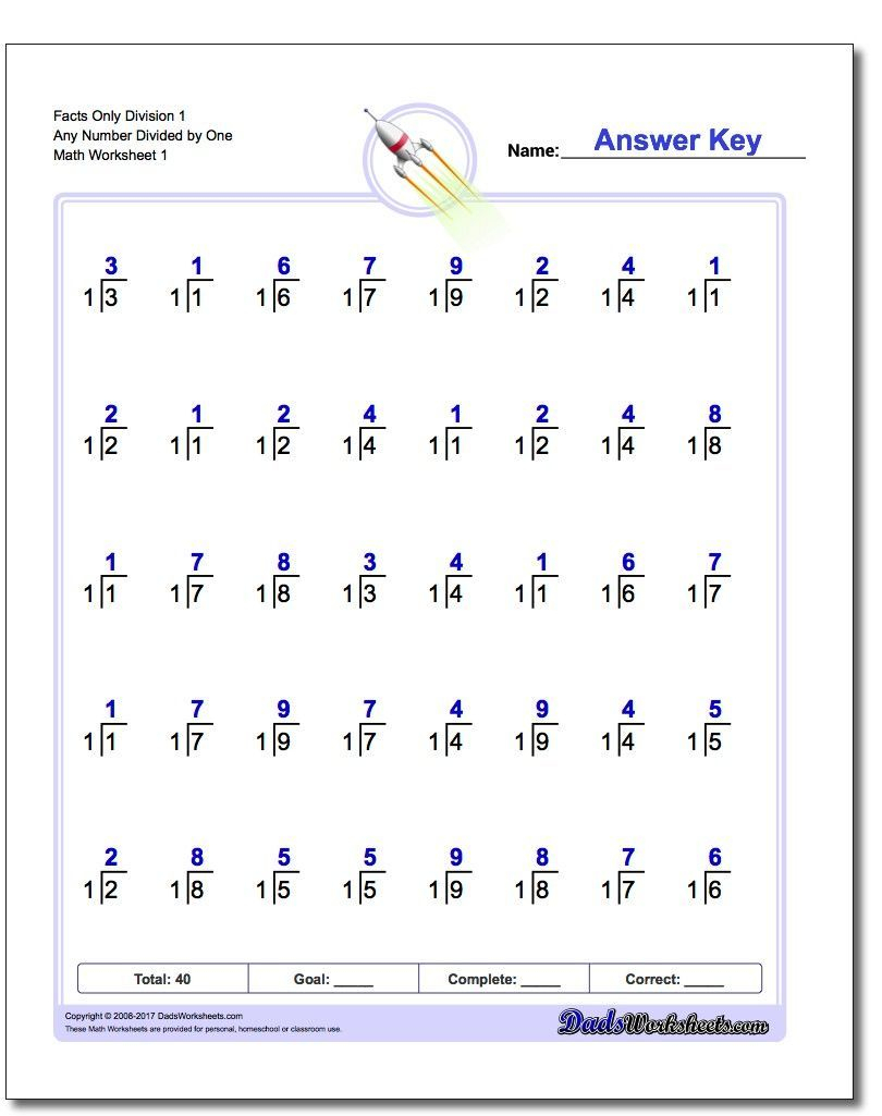 Spaceshipmath Division Worksheets - Just Whole Facts with regard to Worksheets Multiplication And Division