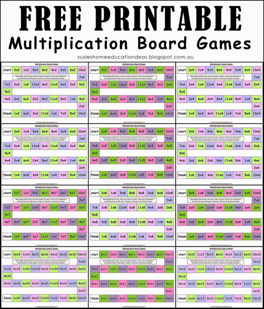 Suzie's Home Education Ideas | Multiplication, Math Board For Printable Multiplication Board Games For 3Rd Grade Suzie's Home Education Ideas | Multiplication, Math Board For Printable Multiplication Board Games For 3Rd Grade