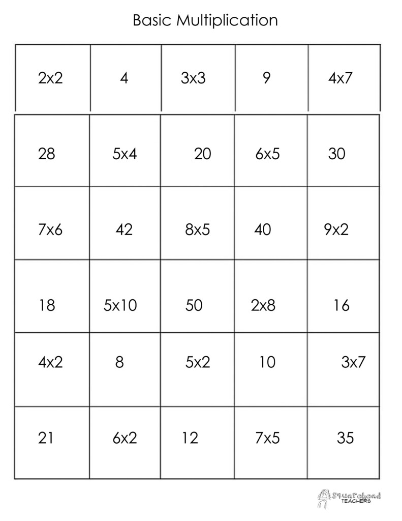 Thanksgiving Math Memory Game (Free Printable) | Squarehead Pertaining To Printable Multiplication Memory Game
