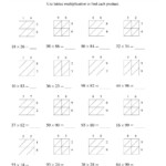 The 2-Digit2-Digit Lattice Multiplication (A) Math intended for Printable Lattice Multiplication Worksheets