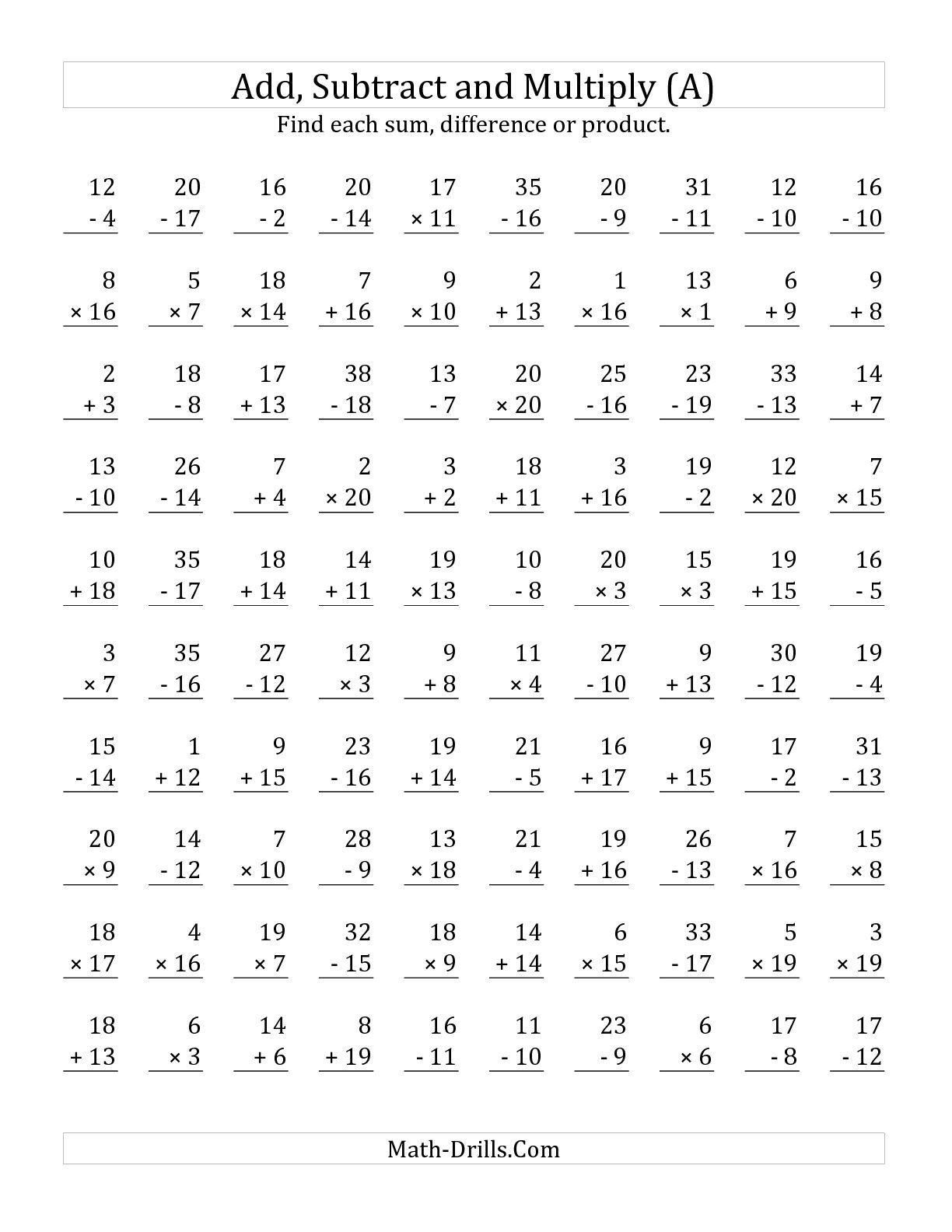 Kumon Worksheets Free Multiplication