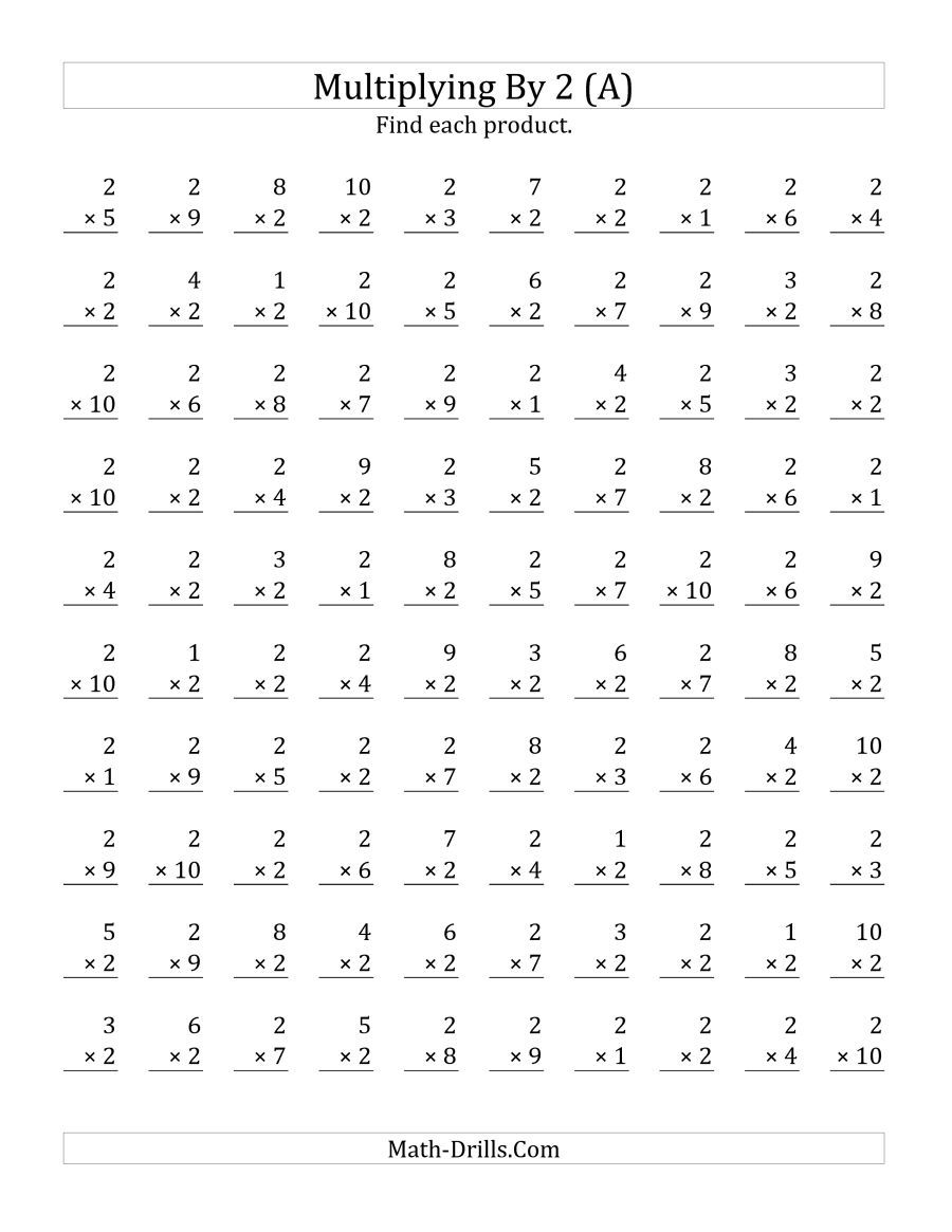The Multiplying (1 To 10)2 (A) Math Worksheet From The with regard to Printable Math Drills Multiplication The Multiplying (1 To 10)2 (A) Math Worksheet From The with regard to Printable Math Drills Multiplication