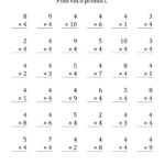 The Multiplying (1 To 10)4 (36 Questions Per Page) (A Regarding Multiplication Worksheets Number 4