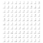 The Multiplying (1 To 10)7 (A) Math Worksheet From The Intended For Multiplication Worksheets X7