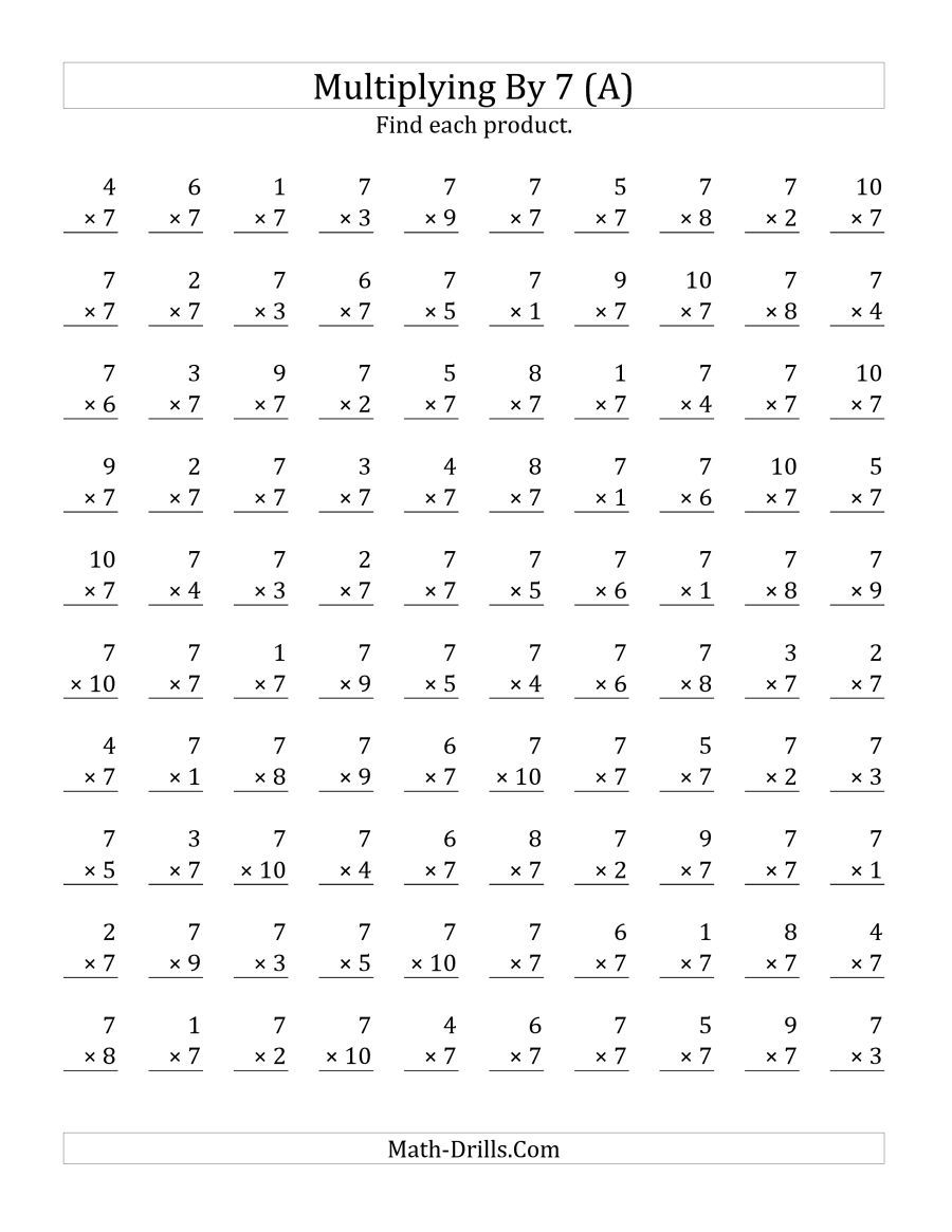 Printable Multiplication Math Worksheets Printablemultiplicationcom 