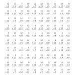 The Multiplying 1 To 1210, 11 And 12 (A) Math Worksheet pertaining to Printable Multiplication By 11